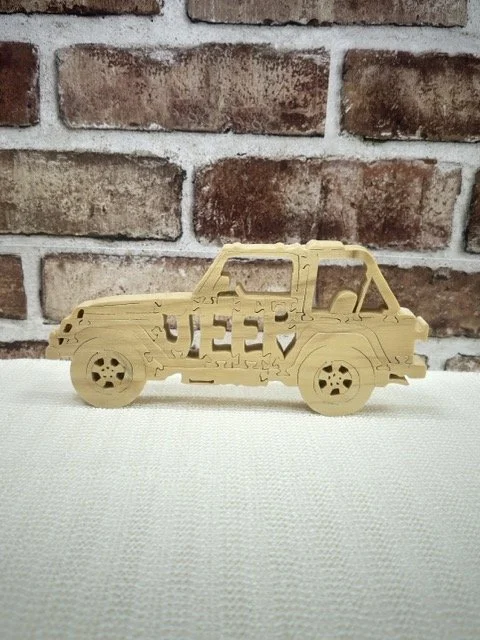 Wooden Jeep Puzzle | Bearclaw Woodfixins — Bearclaw Woodfixins